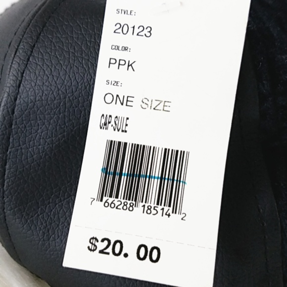 VELVET Faux Leather Cap - Picture 6 of 8